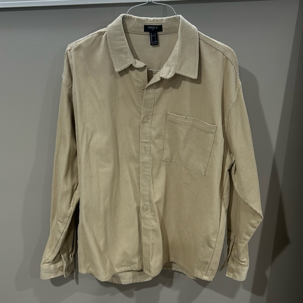 Corduroy button-down shirt